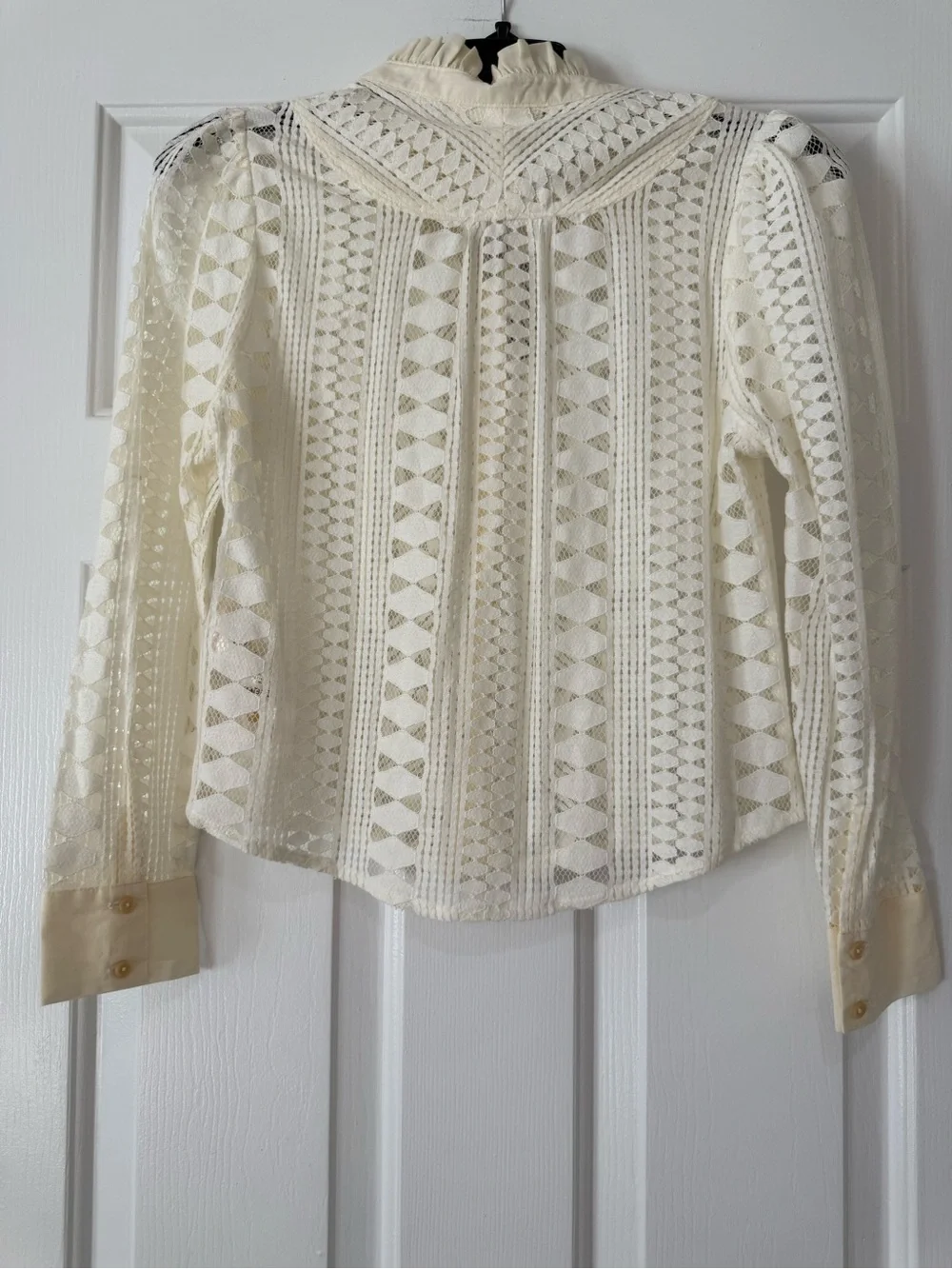 Anthropologie Cream Lace Blouse